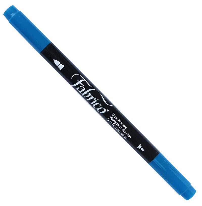 Tsukineko Dual-Ended Fabrico Marker Color-Fast, Cerulean Blue (PF000119) - Image 1
